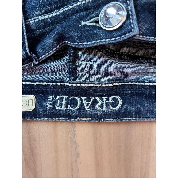 GRACE IN LA Women's Jeans Size 30 Bling Boot Cut Embroidered Pocket - Picture 5 of 10